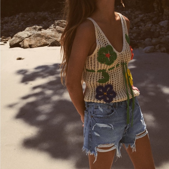 Zara floral crochet top - Picture 5 of 6